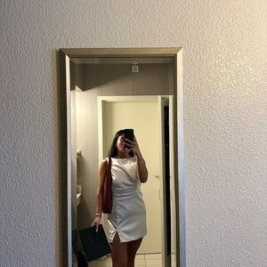 House of Harlow 1960 Ivory Satin Mini Dress